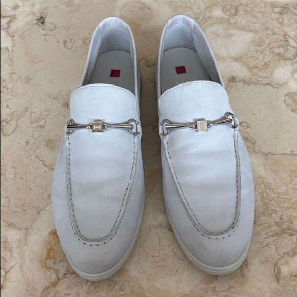 Hogl Light Blue Leather Horsebit Loafers - Picture 3 of 16